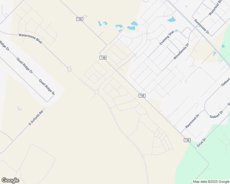 map of restaurants, bars, coffee shops, grocery stores, and more near County Road 158 in Kyle