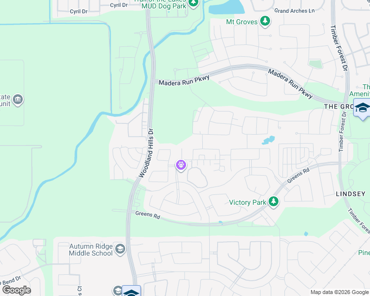 map of restaurants, bars, coffee shops, grocery stores, and more near 15818 Grampian Reach Lane in Humble