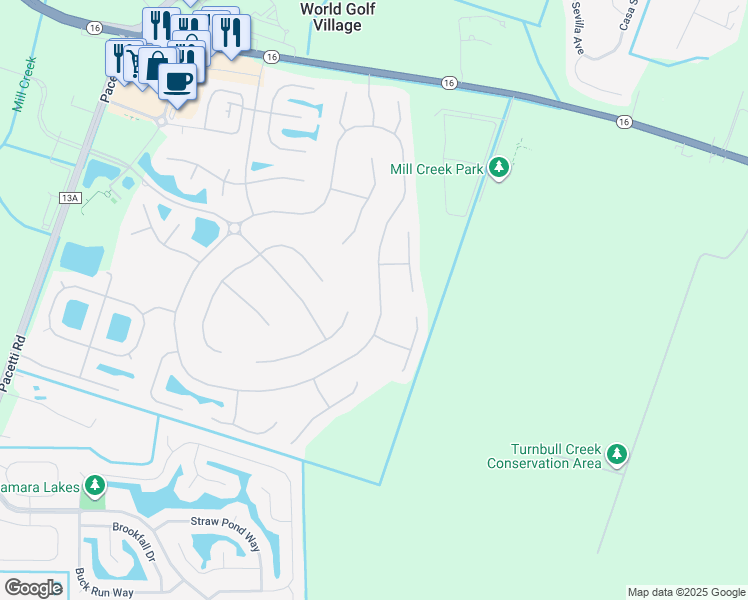 map of restaurants, bars, coffee shops, grocery stores, and more near 473 Porta Rosa Circle in St. Augustine