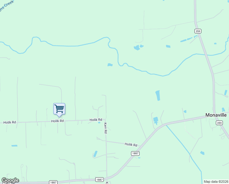 map of restaurants, bars, coffee shops, grocery stores, and more near in Monaville