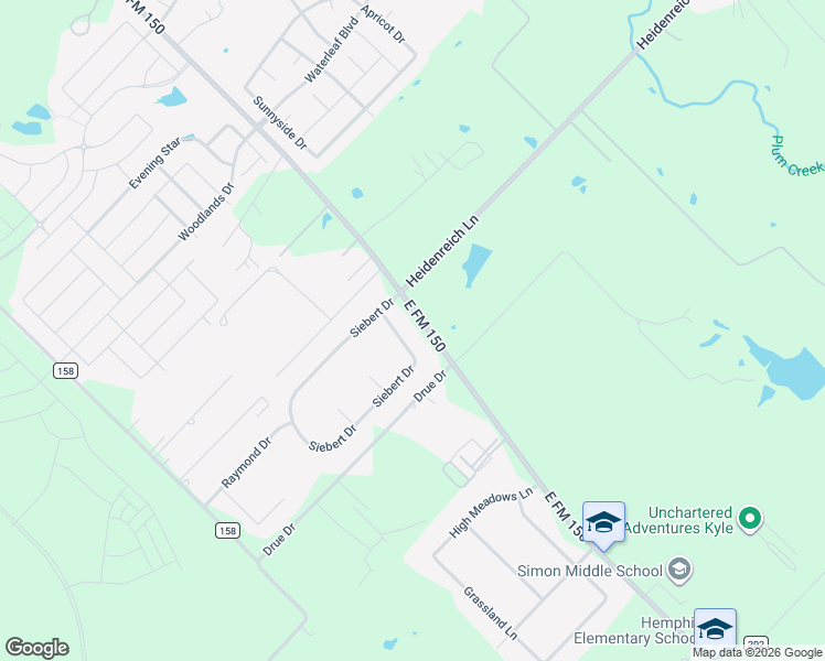 map of restaurants, bars, coffee shops, grocery stores, and more near 211 Kristen Drive in Kyle