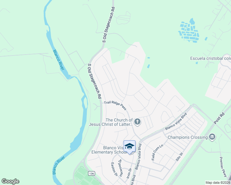 map of restaurants, bars, coffee shops, grocery stores, and more near 3725 Cinkapin Drive in San Marcos