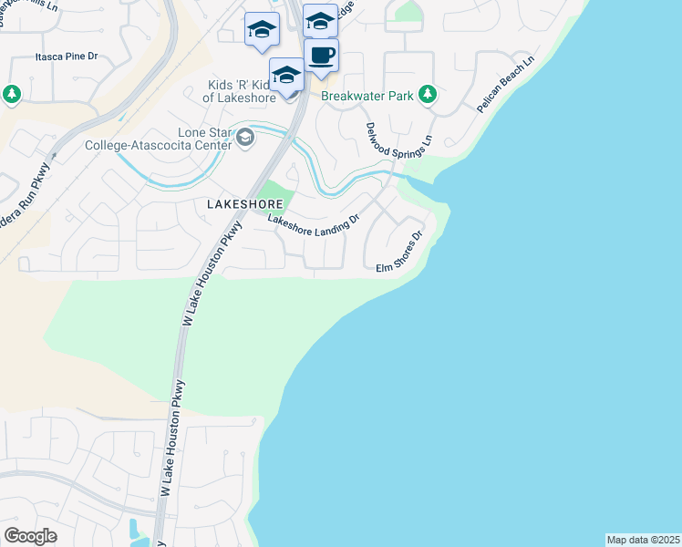 map of restaurants, bars, coffee shops, grocery stores, and more near 13538 Ballast Road in Houston