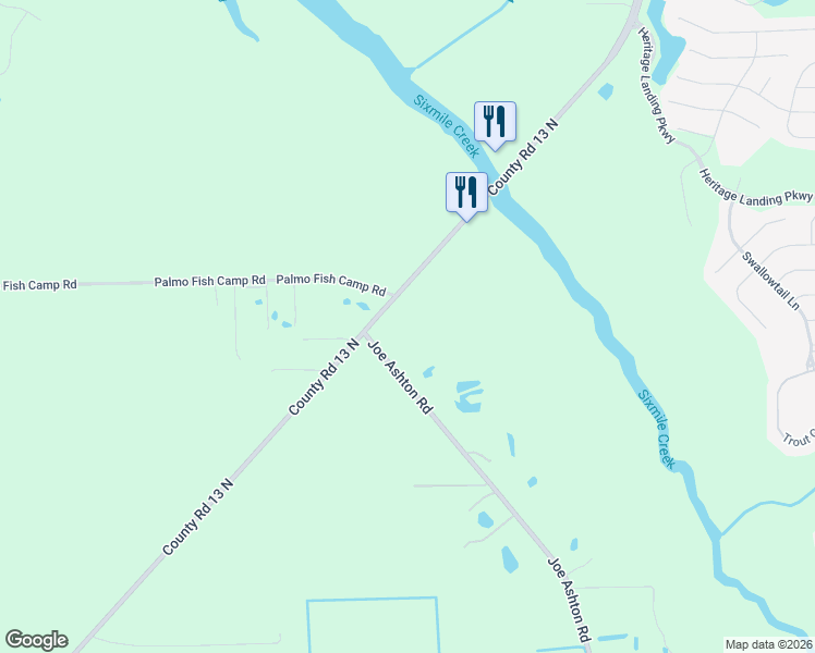map of restaurants, bars, coffee shops, grocery stores, and more near 8430-2 County Road 13 North in St. Augustine