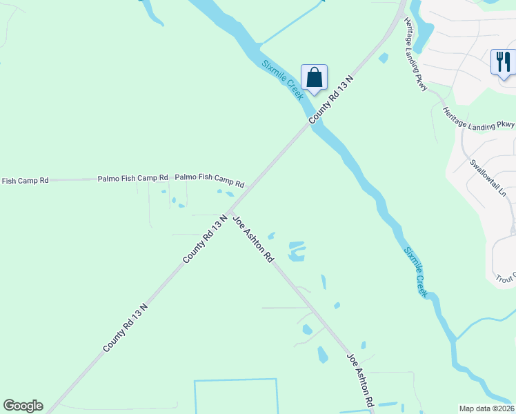 map of restaurants, bars, coffee shops, grocery stores, and more near 8430-2 County Road 13 North in St. Augustine