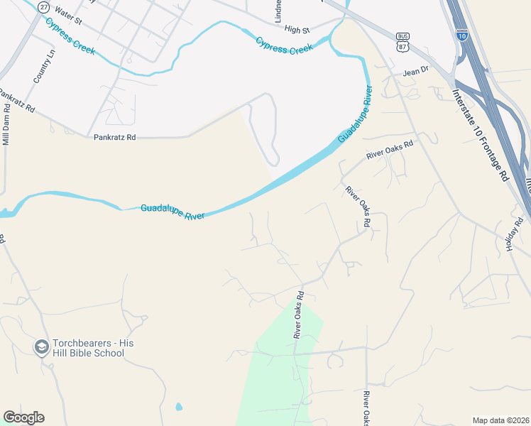 map of restaurants, bars, coffee shops, grocery stores, and more near 105 Oleander Road in Comfort