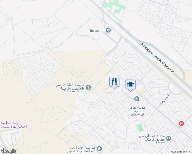 map of restaurants, bars, coffee shops, grocery stores, and more near in 6th of October City (3)