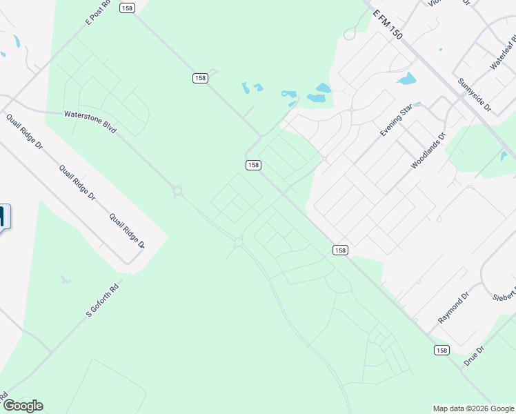 map of restaurants, bars, coffee shops, grocery stores, and more near County Road 158 in Kyle