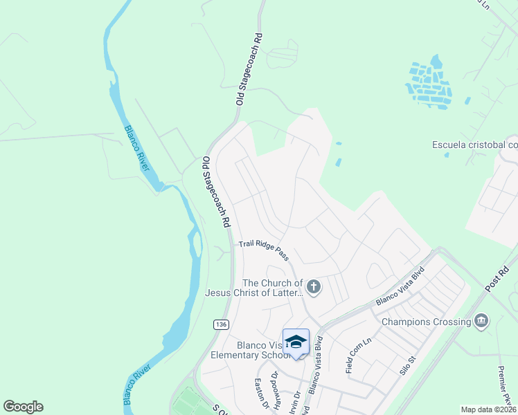 map of restaurants, bars, coffee shops, grocery stores, and more near 2912 Brand Iron Drive in San Marcos