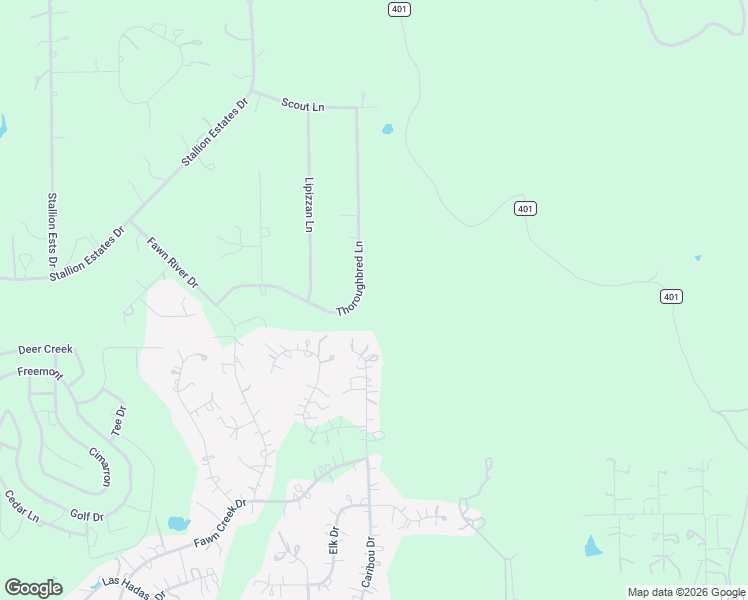 map of restaurants, bars, coffee shops, grocery stores, and more near 342 Thoroughbred Lane in Spring Branch