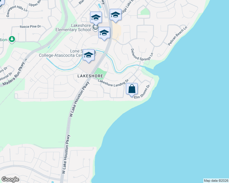 map of restaurants, bars, coffee shops, grocery stores, and more near 15814 Pier Pointe Way in Houston