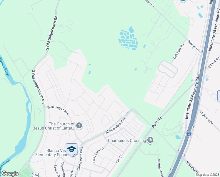 map of restaurants, bars, coffee shops, grocery stores, and more near 404 Ancient Oak Way in San Marcos