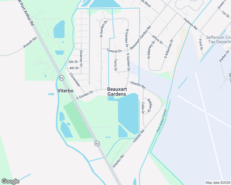 map of restaurants, bars, coffee shops, grocery stores, and more near 4994 South Garden Drive in Beaumont