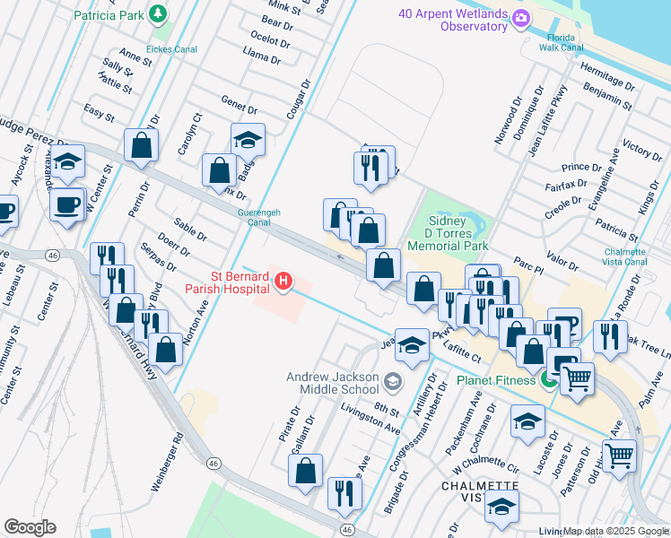 8000 West Judge Perez Drive, Chalmette LA Walk Score