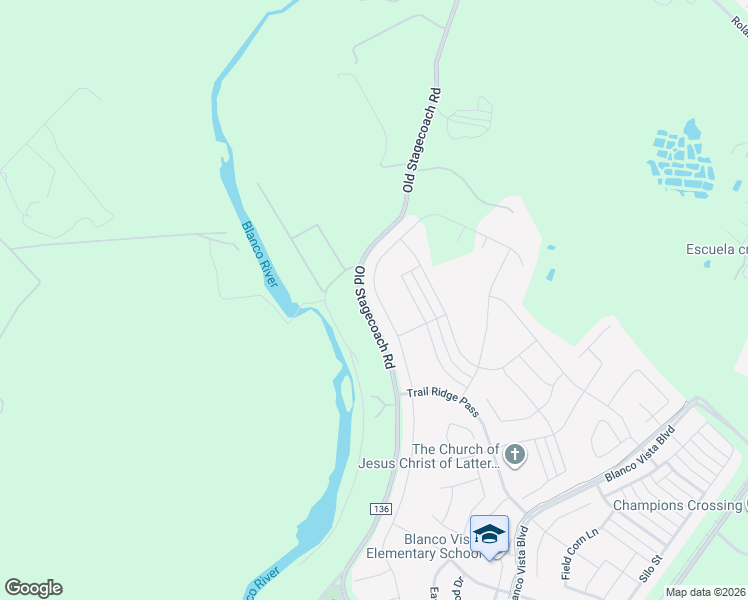 map of restaurants, bars, coffee shops, grocery stores, and more near 3290 South Old Stagecoach Road in Kyle