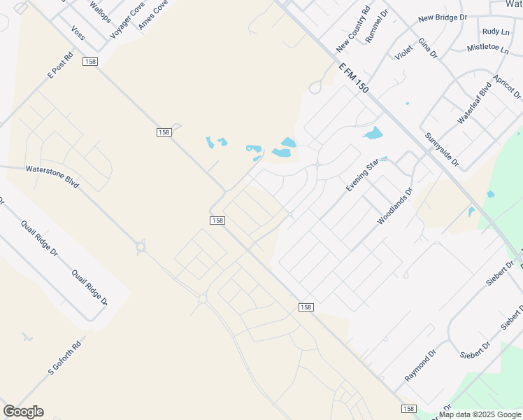 map of restaurants, bars, coffee shops, grocery stores, and more near 1181 County Road 158 in Kyle