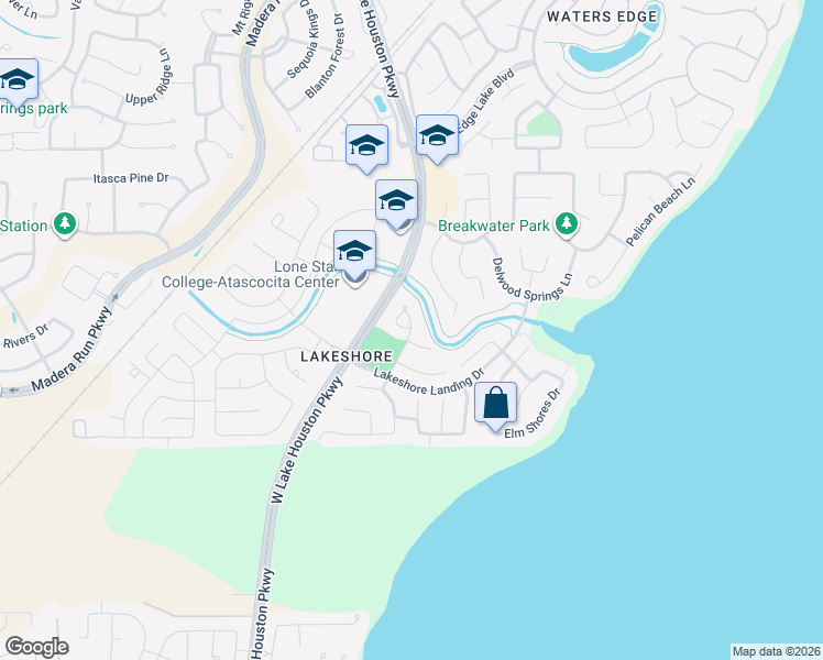 map of restaurants, bars, coffee shops, grocery stores, and more near 12403 Harbour Light Drive in Houston