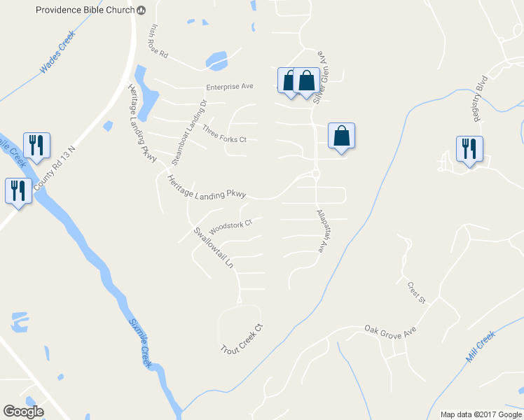 map of restaurants, bars, coffee shops, grocery stores, and more near 2474 Woodstork Court in St. Augustine
