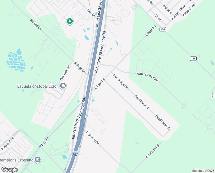 map of restaurants, bars, coffee shops, grocery stores, and more near 178 Quail Ridge Drive in Kyle