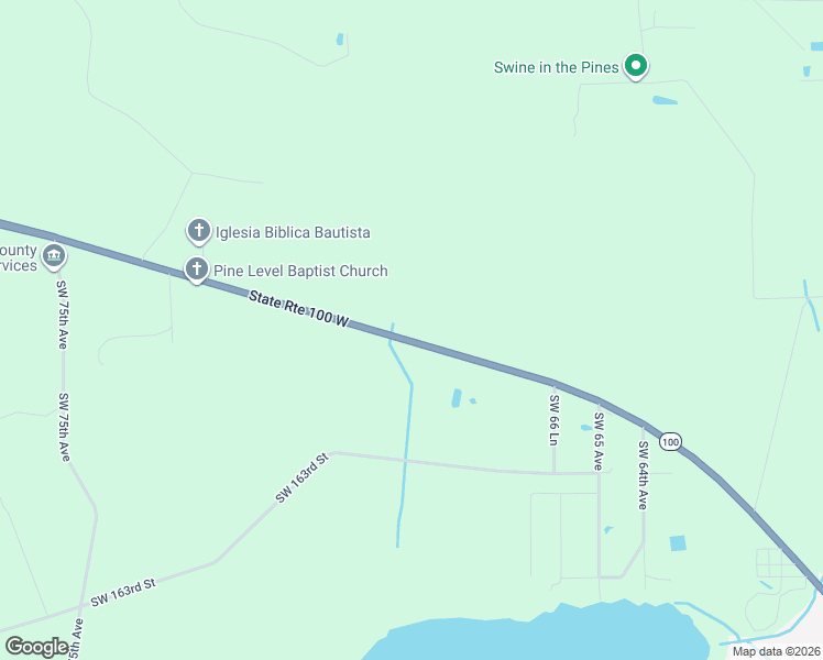 map of restaurants, bars, coffee shops, grocery stores, and more near 7351 Florida 100 in Starke