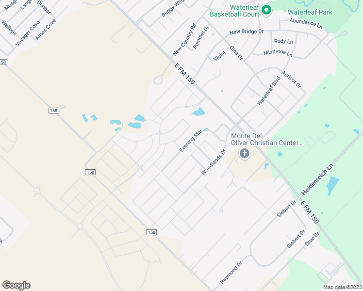 map of restaurants, bars, coffee shops, grocery stores, and more near 329 Evening Star in Kyle