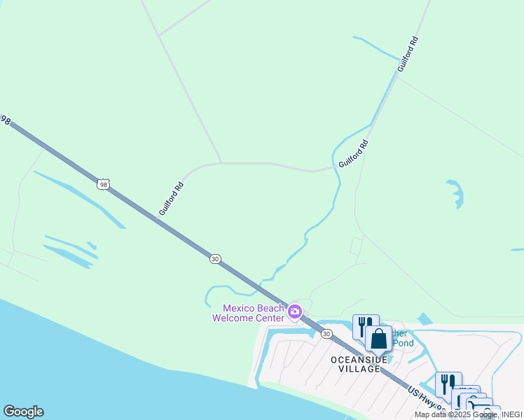 map of restaurants, bars, coffee shops, grocery stores, and more near Unnamed Road in Port St. Joe