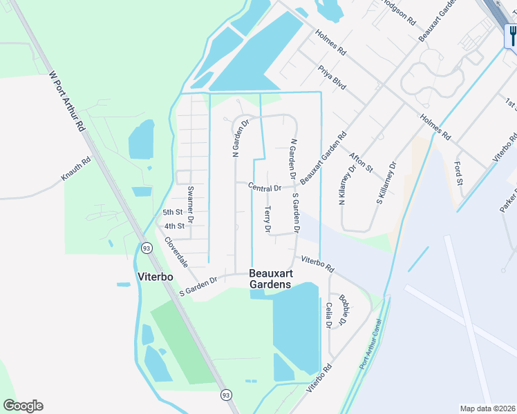 map of restaurants, bars, coffee shops, grocery stores, and more near 8268 Terry Drive in Beaumont