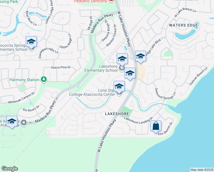 map of restaurants, bars, coffee shops, grocery stores, and more near 13026 Laguna Vista Lane in Houston