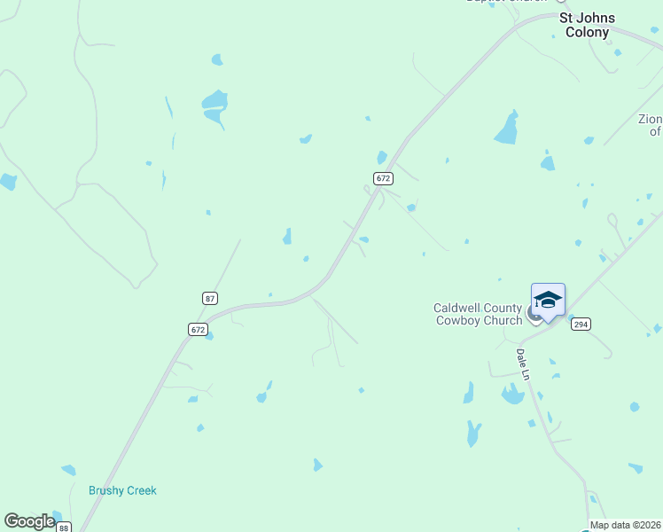 map of restaurants, bars, coffee shops, grocery stores, and more near 8425 FM 20 in Dale