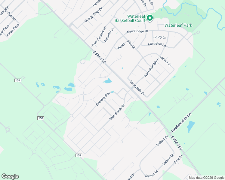 map of restaurants, bars, coffee shops, grocery stores, and more near 222 Evening Star in Kyle