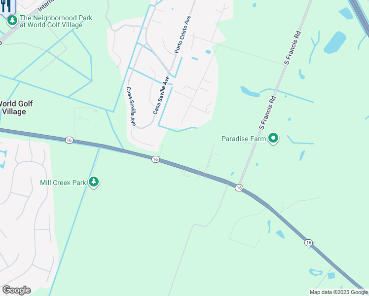 map of restaurants, bars, coffee shops, grocery stores, and more near 4650 Highway 16 in St. Augustine