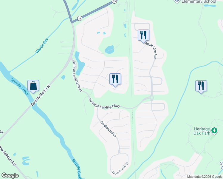 map of restaurants, bars, coffee shops, grocery stores, and more near 1213 Splendid Ravine Street in St. Augustine