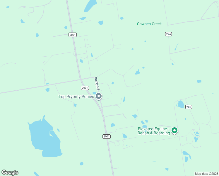 map of restaurants, bars, coffee shops, grocery stores, and more near 250 Rocky Road in Lockhart