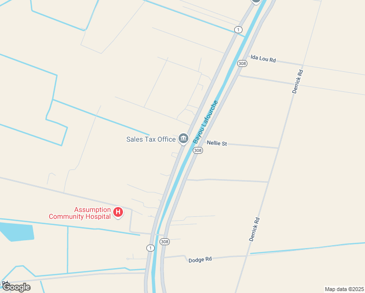 map of restaurants, bars, coffee shops, grocery stores, and more near 4371 Louisiana 1 in Napoleonville