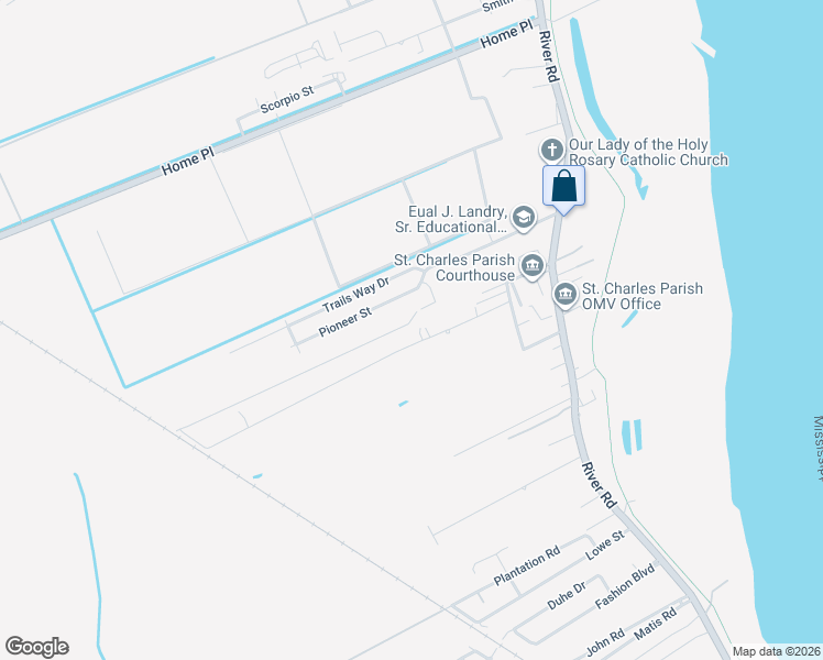 map of restaurants, bars, coffee shops, grocery stores, and more near 428 Courthouse Lane in Hahnville