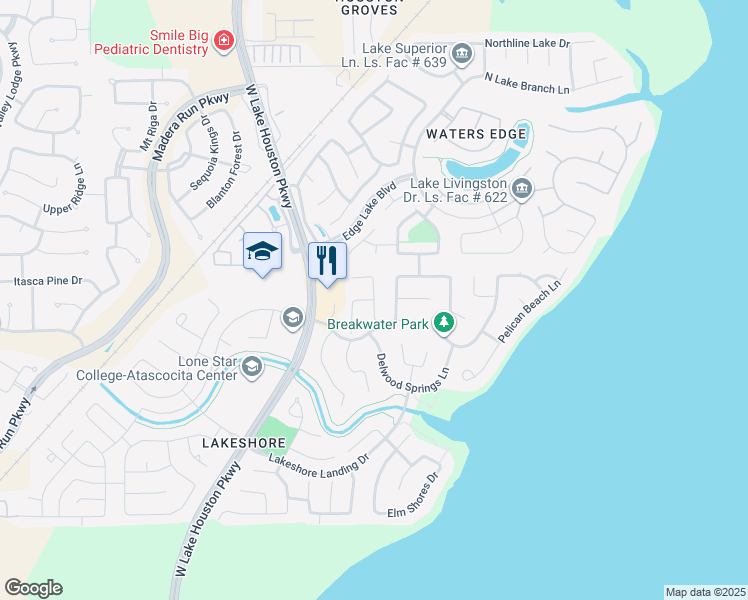 map of restaurants, bars, coffee shops, grocery stores, and more near Sawyer Knoll Lane in Houston