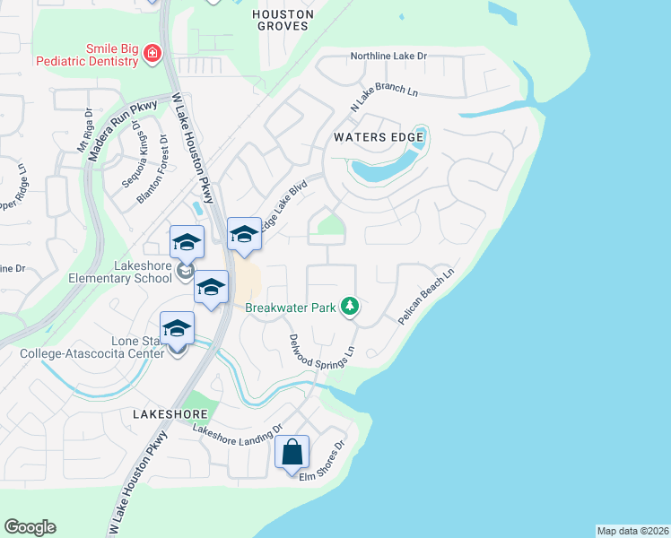 map of restaurants, bars, coffee shops, grocery stores, and more near 13530 Navigate Point Lane in Houston