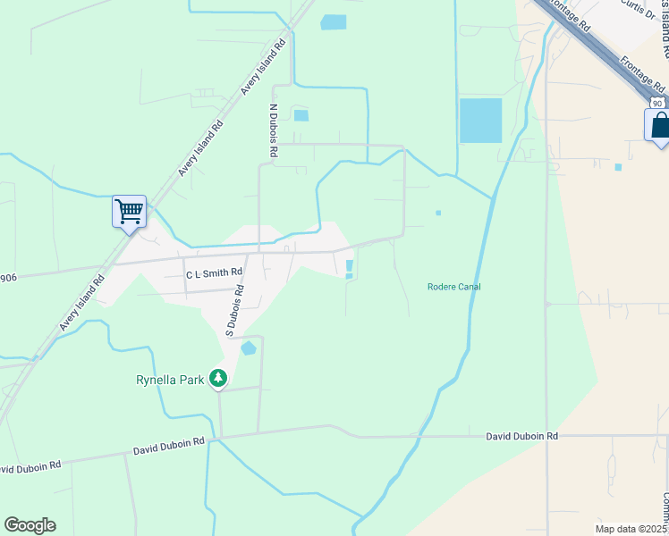 map of restaurants, bars, coffee shops, grocery stores, and more near 704 L Dubois Road in New Iberia