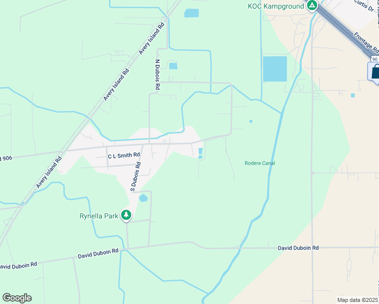 map of restaurants, bars, coffee shops, grocery stores, and more near 704 L Dubois Road in New Iberia