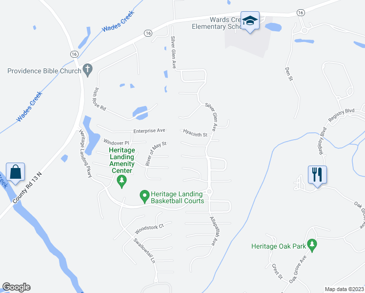 map of restaurants, bars, coffee shops, grocery stores, and more near 947 Silver Spring Court in Saint Augustine