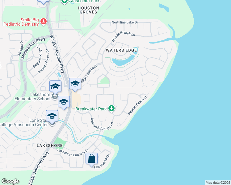 map of restaurants, bars, coffee shops, grocery stores, and more near 13714 Lake Livingston Drive in Houston