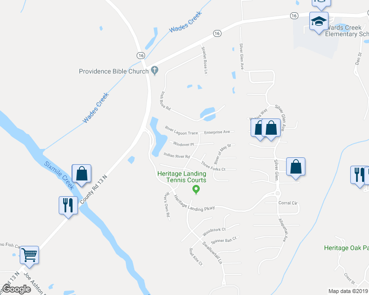 map of restaurants, bars, coffee shops, grocery stores, and more near 1721 Windover Place in Saint Augustine