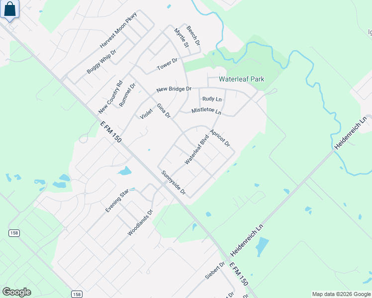 map of restaurants, bars, coffee shops, grocery stores, and more near 560 Gina Drive in Kyle