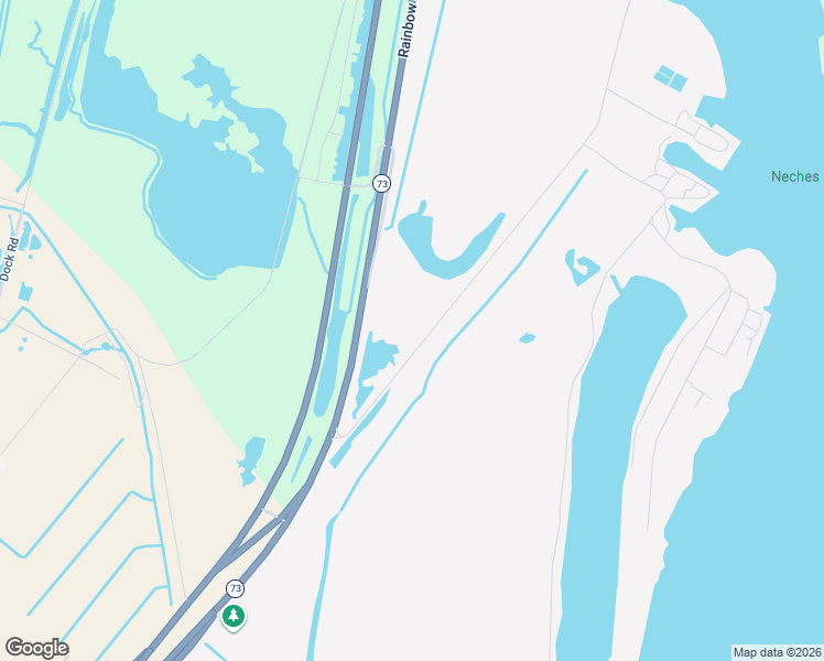map of restaurants, bars, coffee shops, grocery stores, and more near 9100 Old Ferry Road in Port Arthur