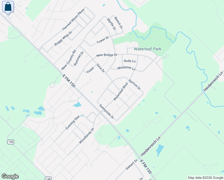 map of restaurants, bars, coffee shops, grocery stores, and more near 560 Gina Drive in Kyle