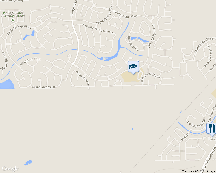 map of restaurants, bars, coffee shops, grocery stores, and more near 12818 Madison Boulder Lane in Humble