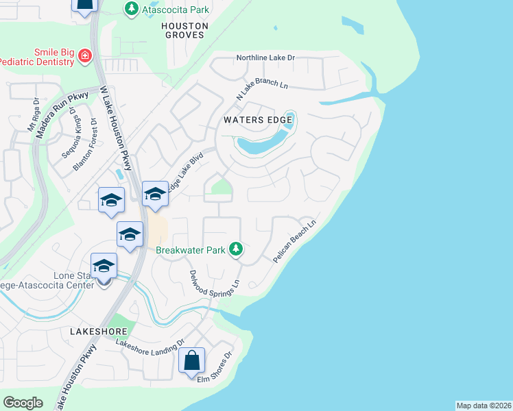 map of restaurants, bars, coffee shops, grocery stores, and more near 13714 Lake Livingston Drive in Houston