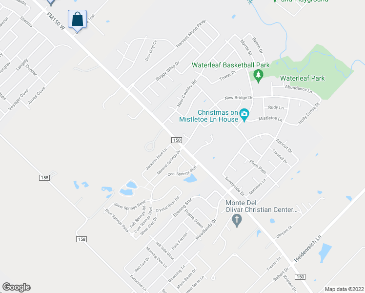 map of restaurants, bars, coffee shops, grocery stores, and more near 184 Juniper Springs Road in Kyle