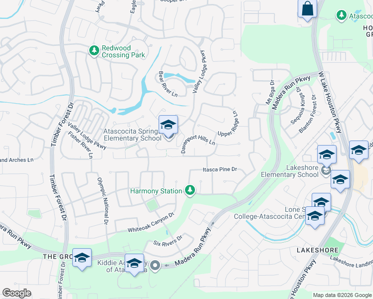 map of restaurants, bars, coffee shops, grocery stores, and more near 13014 Davenport Hills Lane in Humble