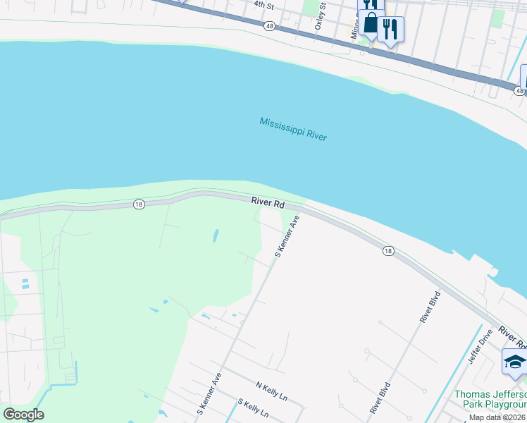 map of restaurants, bars, coffee shops, grocery stores, and more near 10517 River Road in Avondale